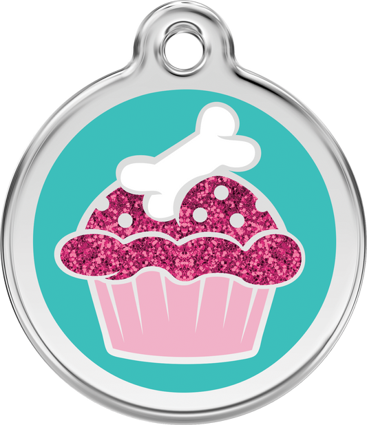 ID charm ''Cupcake with glitter''