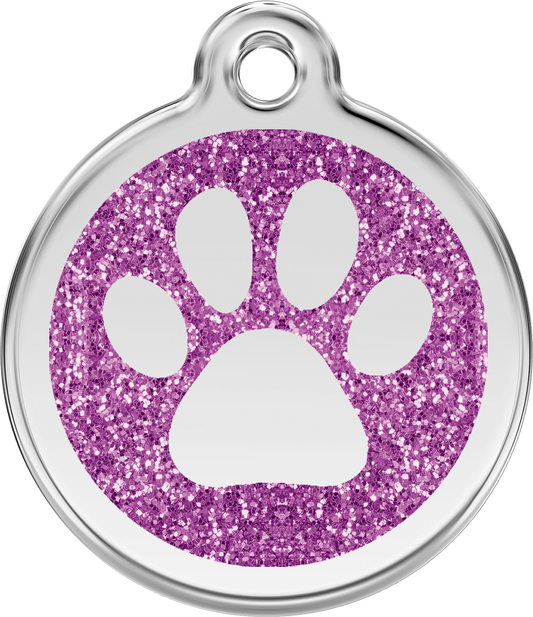 ID charm ''Paw with glitter''