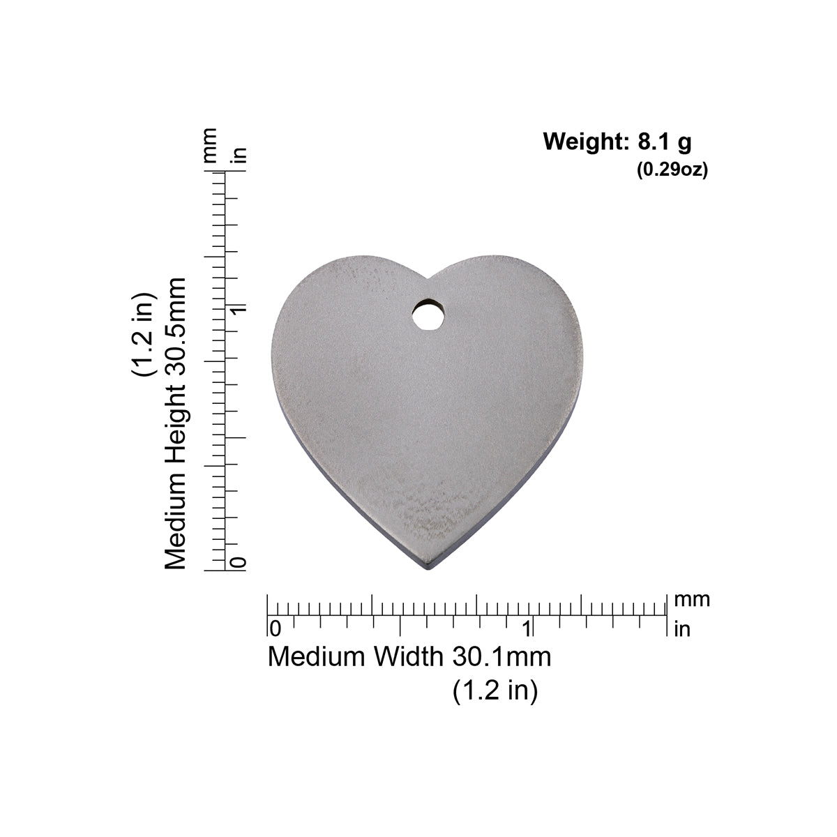 ID pendant ''Titanium heart''