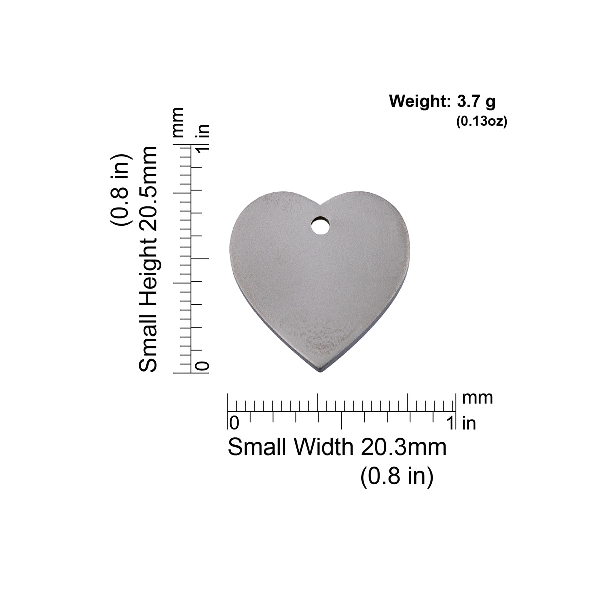 ID pendant ''Titanium heart''