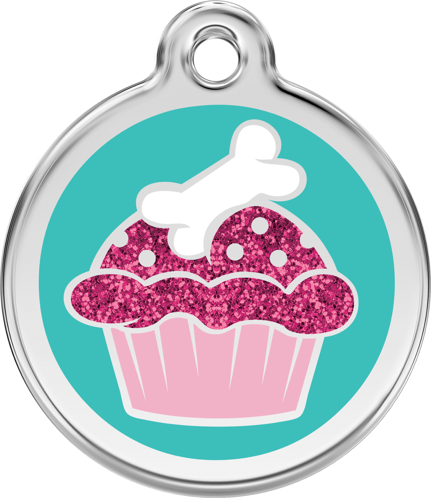 ID charm ''Cupcake with glitter''