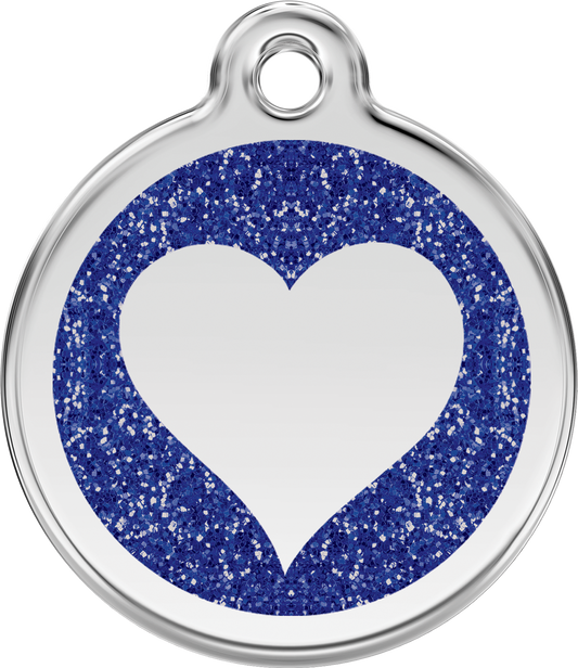 ID pendant ''Heart with glitter''