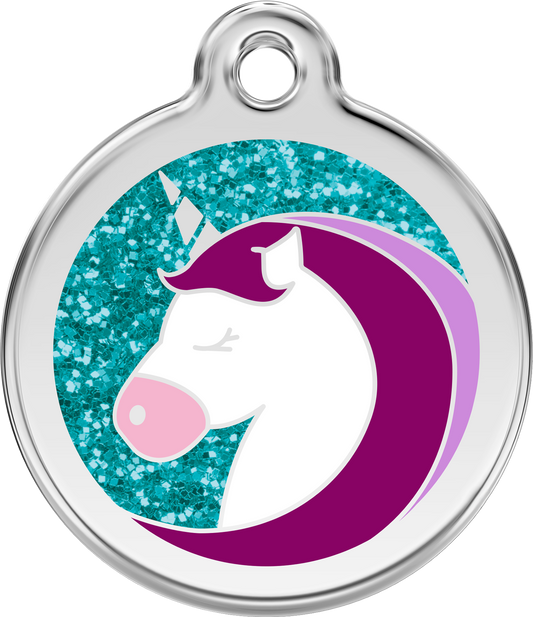 ID charm ''Unicorn with glitter''