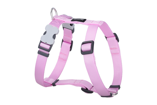 Dog harness in pastel pink