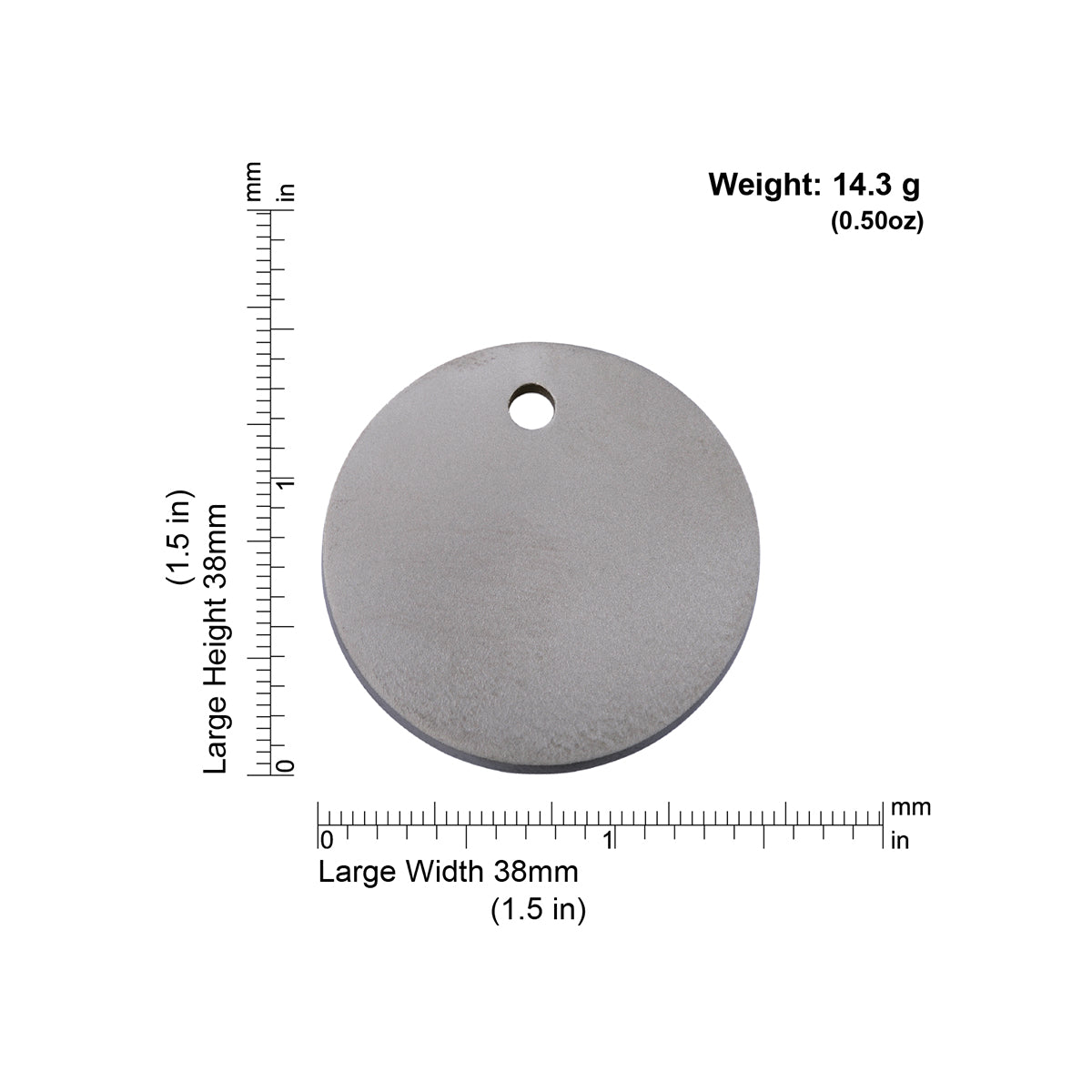 ID pendant ''Titanium circle''