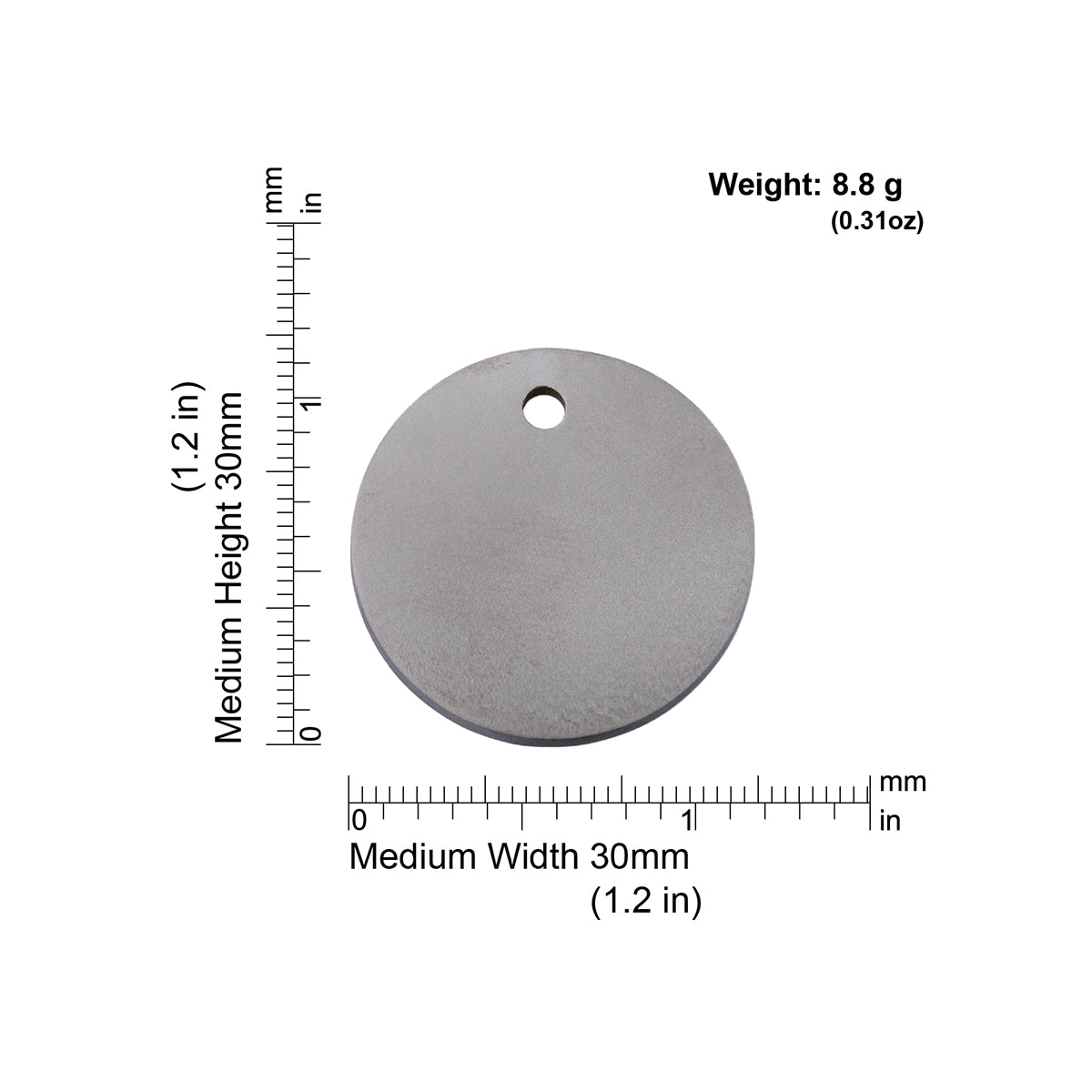 ID pendant ''Titanium circle''