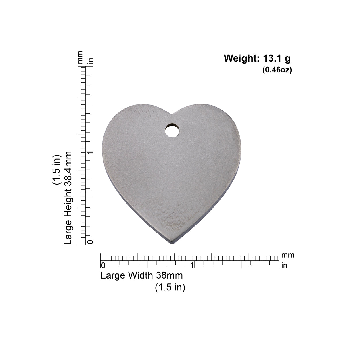 ID pendant ''Titanium heart''